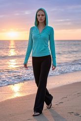 Ecogoldencomfort Pippy Relax Flare pants in soft fabric, shown in a relaxed fit with flare legs and comfortable waistband.