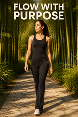 Clare Utility Flare | Bamboo Flare Pant with Pockets | Eco Golden Comfort