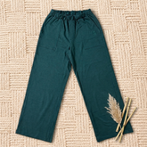 Riko Sport Pant in dark olive green – 31" high-rise bamboo and organic cotton women's pants with pockets | Eco Golden Comfort