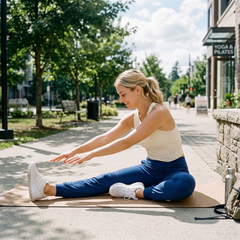 Umi Jogger in navy blue – 27" inseam semi-fitted bamboo, organic cotton and spandex women's jogger | Eco Golden Comfort