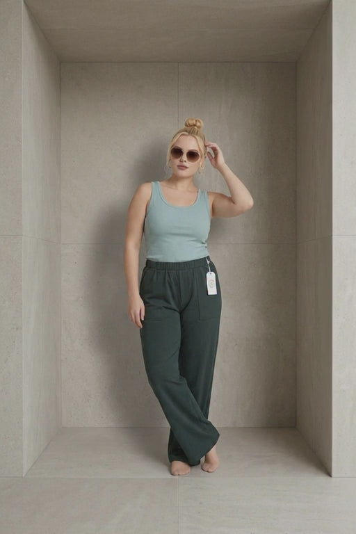 Riko Sport Pant-Bamboo Walking Pant in Green | Ecogoldencomfort (Copy)
